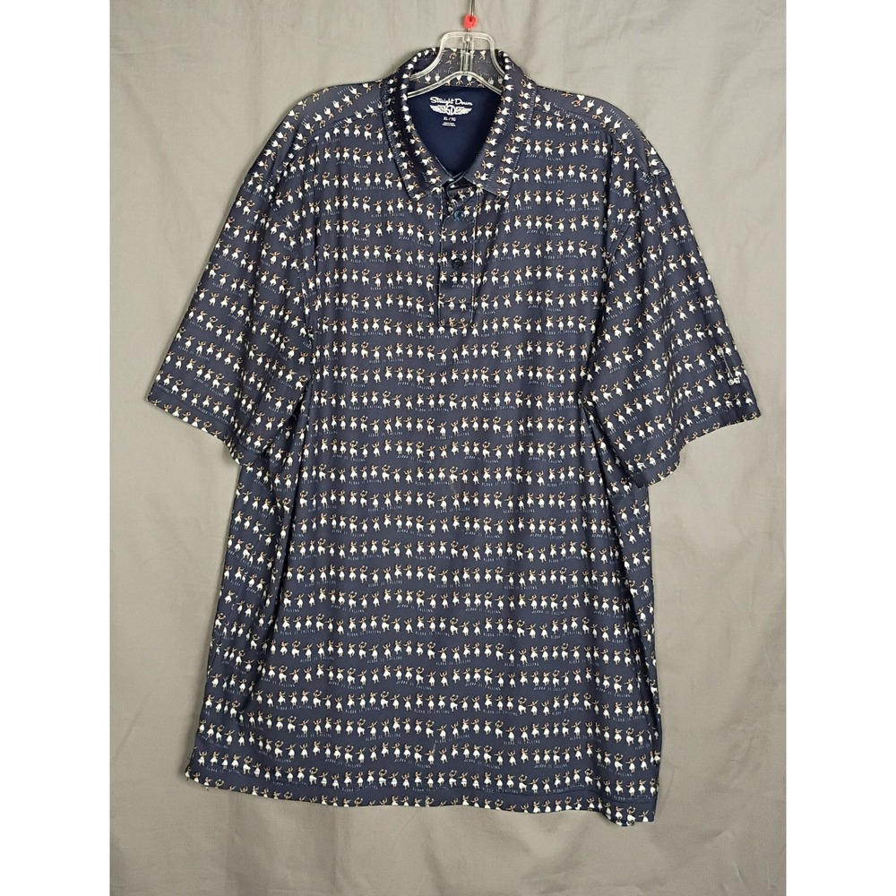 Straight Down Mens Golf Polo Shirt XL Tucson Country Club Aloha Is Calling Blue